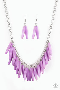 Full Of Flavor Purple Necklace