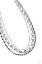 Load image into Gallery viewer, Tasteful Tiers Green Necklace