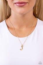 Load image into Gallery viewer, Leave Your Initials - Gold Necklace - J
