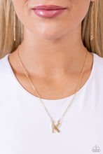 Load image into Gallery viewer, Leave Your Initials - Gold Necklace - K