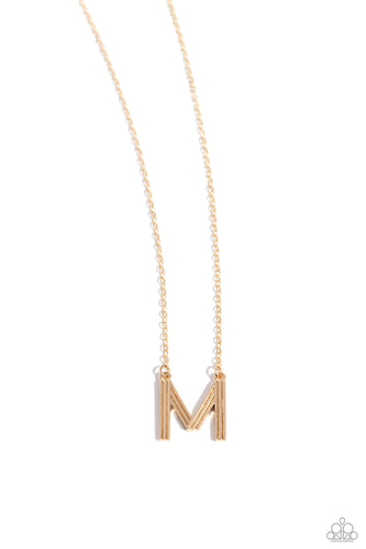 Leave Your Initials - Gold Necklace - M