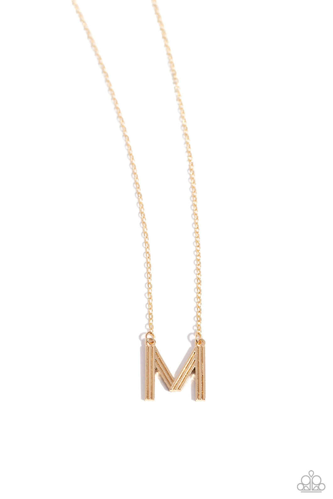 Leave Your Initials - Gold Necklace - M