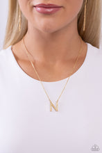 Load image into Gallery viewer, Leave Your Initials - Gold Necklace - N