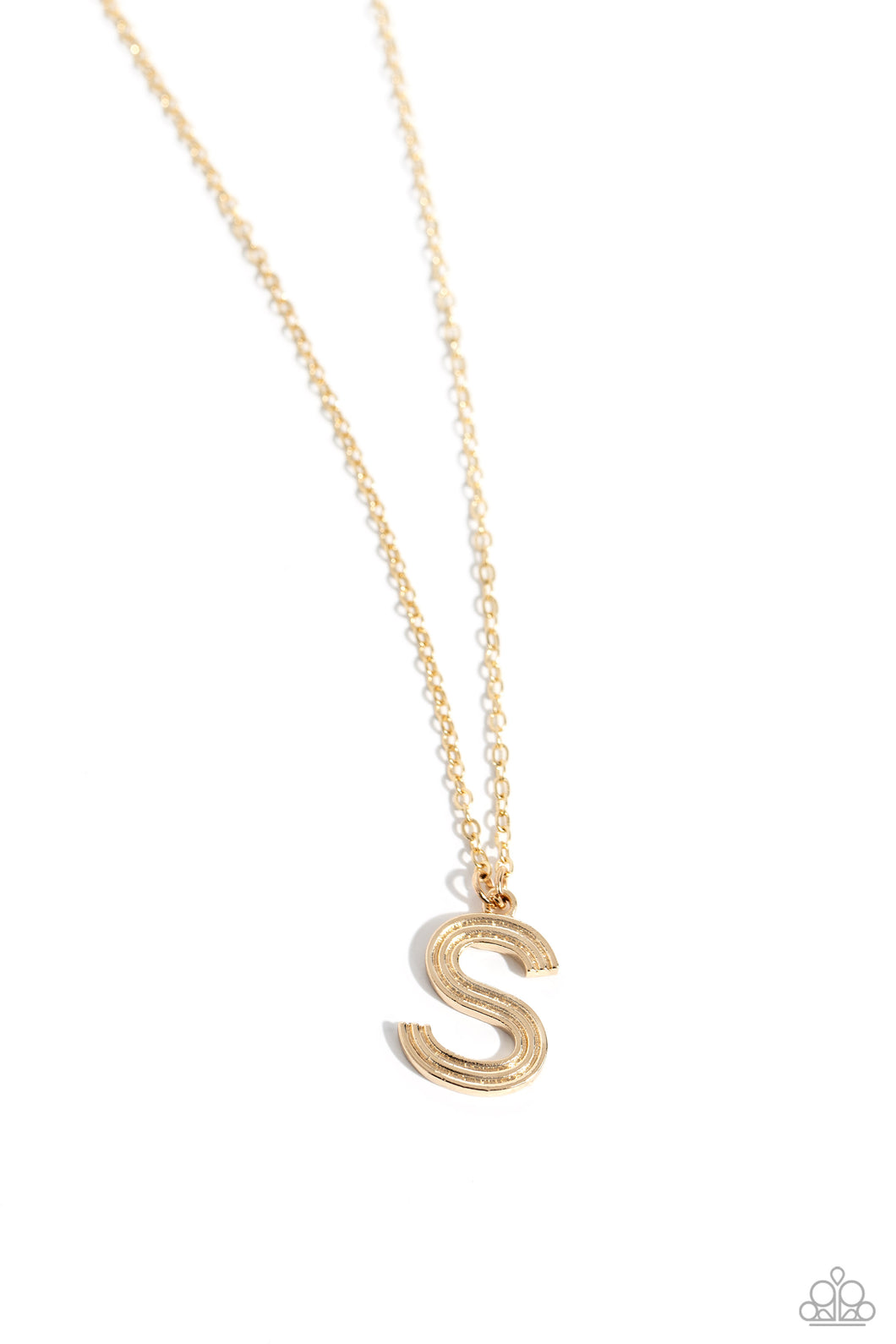 Leave Your Initials Gold Necklace - S