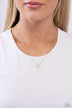 Load image into Gallery viewer, Leave Your Initials Gold Necklace - T