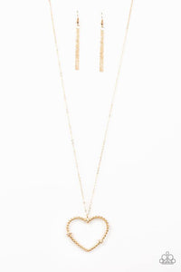 Straight From The Heart Gold Necklace