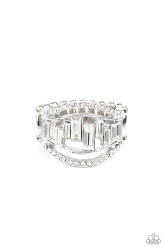 Treasure Chest Charm White Ring