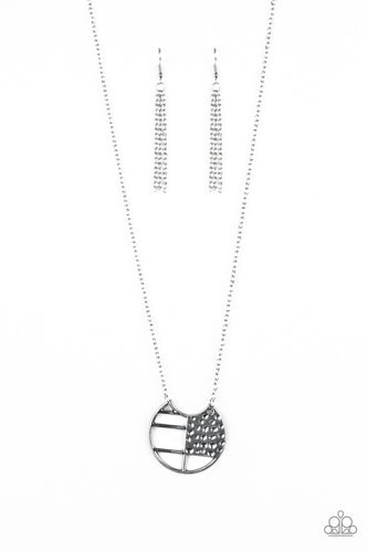 Abstract Aztec Silver Necklace