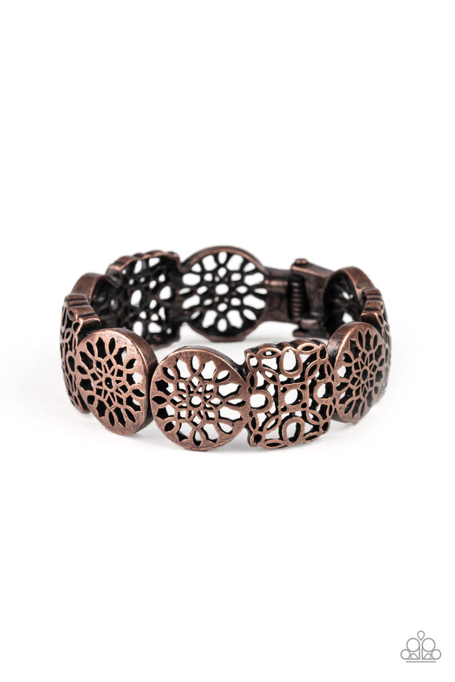 Mandala Mixer Copper Bracelet
