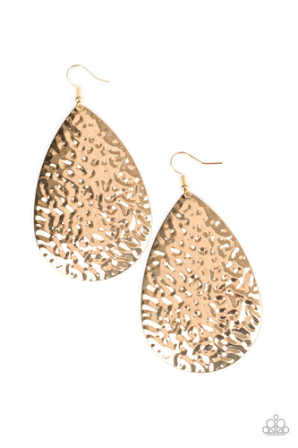 Metallic Mirrors Gold Earring