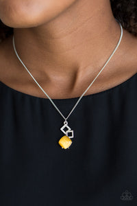 Stylishly Square Yellow Necklace