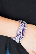 Load image into Gallery viewer, Bring On The Bling Purple Bracelet