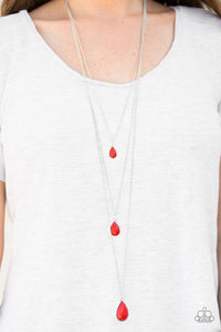 Mountain Tears Red Necklace