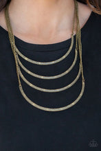 Load image into Gallery viewer, It Will Be Over MOON Brass Necklace
