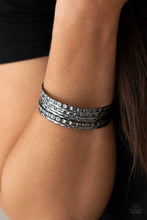 Load image into Gallery viewer, Back-To-Back Stacks Black Bracelet
