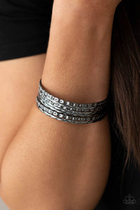 Back-To-Back Stacks Black Bracelet