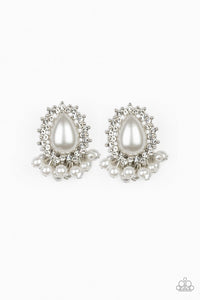 Castle Cameo White Earring