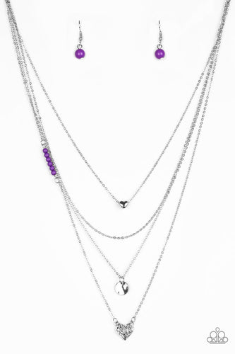 Gypsy Heart Purple Necklace