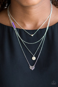 Gypsy Heart Purple Necklace