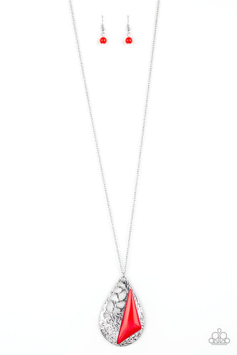 Impressive Edge Red Necklace