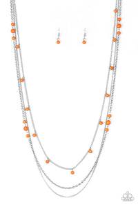Laying The Groundwork Orange Necklace