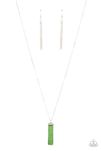 Set In GEMSTONE Green Necklace