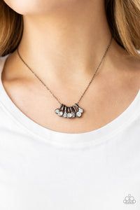 Slide Into Shimmer Black Necklace