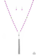 Load image into Gallery viewer, Tassel Takeover Purple Necklace