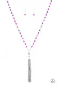 Tassel Takeover Purple Necklace