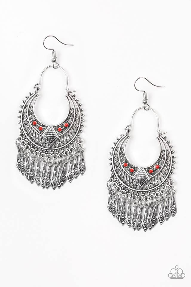 Walk On The Wildside Red Earring