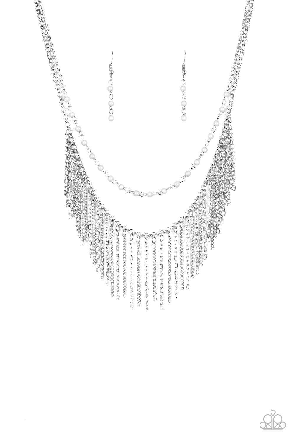 Fierce In Fringe Silver Necklace