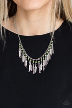 Load image into Gallery viewer, Feathered Ferocity Green Necklace