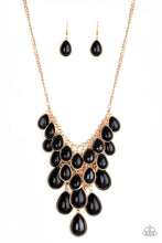 Load image into Gallery viewer, Shop Til You TEARDROP Black Necklace