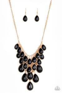 Shop Til You TEARDROP Black Necklace