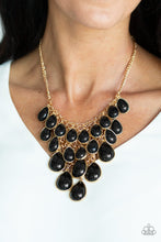 Load image into Gallery viewer, Shop Til You TEARDROP Black Necklace