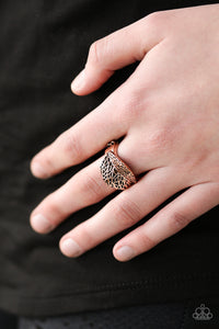 Never Leaf Me Copper Ring