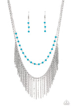 Load image into Gallery viewer, Fierce In Fringe Blue Necklace