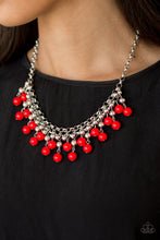 Load image into Gallery viewer, Friday Night Fringe Red Necklace