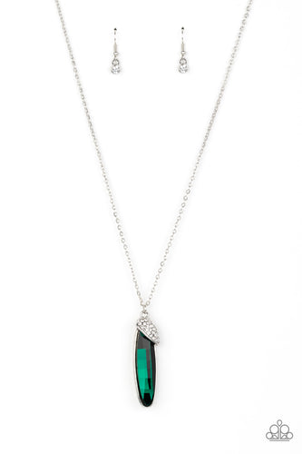 Spontaneous Sparkle Green Necklace