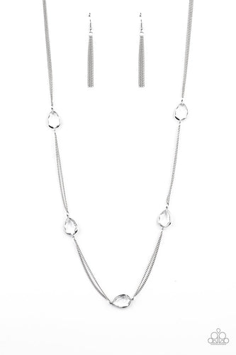 Teardrop Timelessness White Necklace
