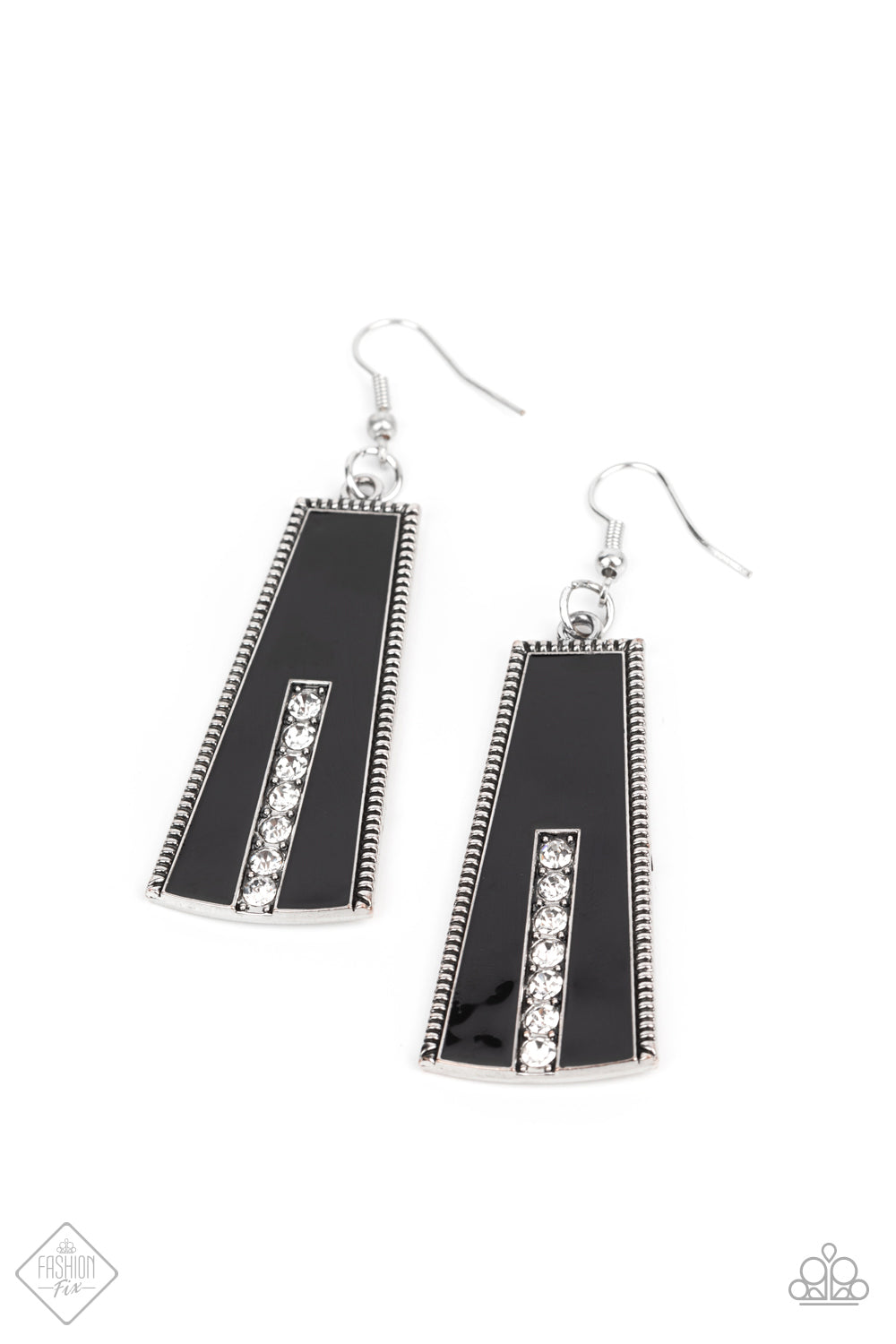 Demandingly Deco Black Earring